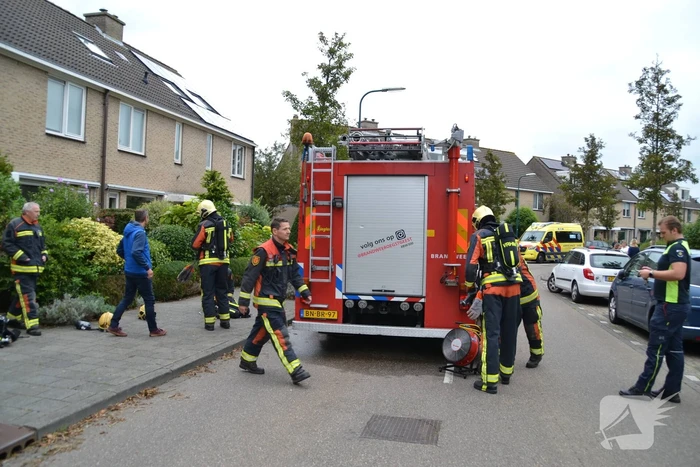 Brand in keuken van woning