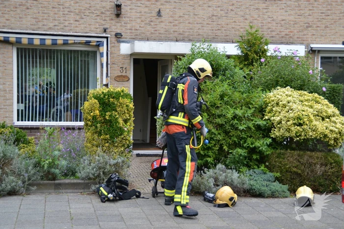 Brand in keuken van woning