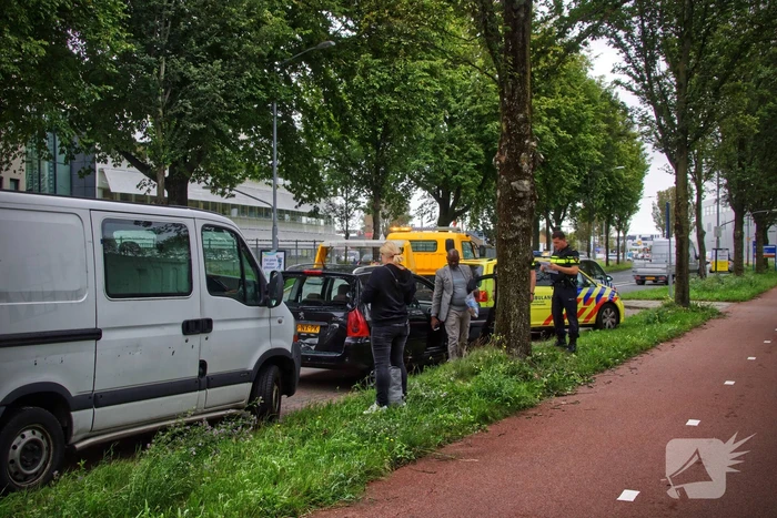 Schade na kop-staart aanrijding