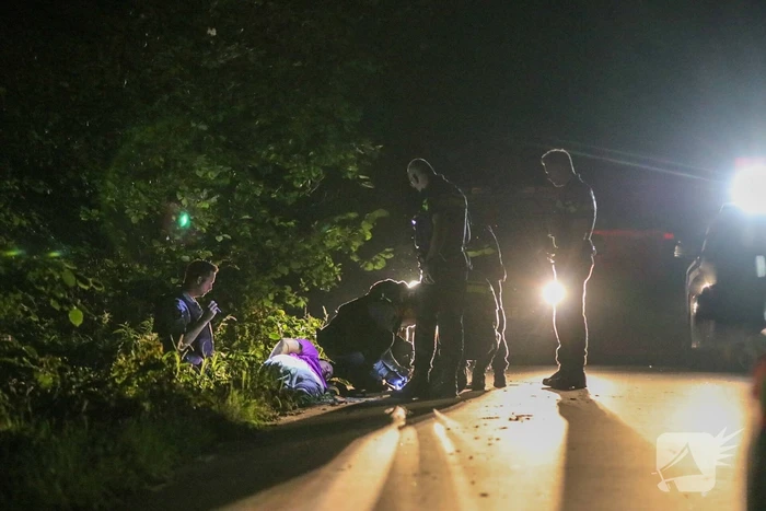 Auto crasht in weiland, bestuurder gevlucht