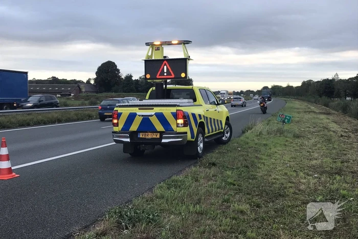 Kawasaki Ninja motor achtergelaten op vluchtstrook A50
