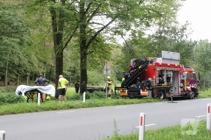 Persoon in greppel gevallen