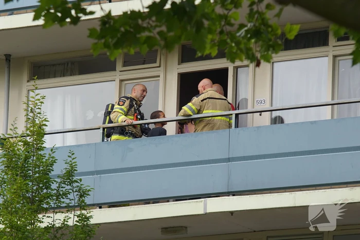 Brand op tweede verdieping flatgebouw