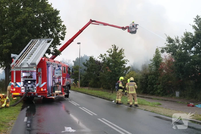 Uitslaande brand in voormalige zadelfabriek