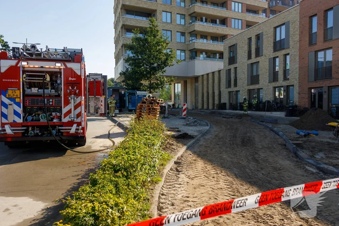 Gaslek ontstaan tijdens bestratingswerkzaamheden