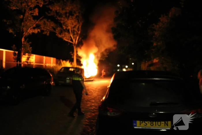 Boot op trailer uitgebrand