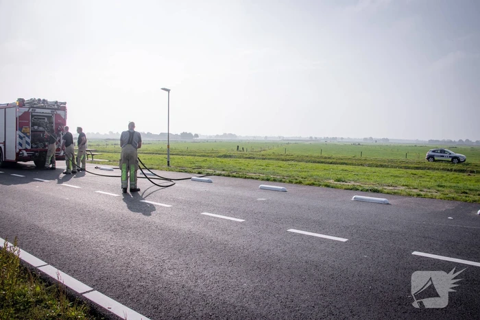 Brandende barbecue-resten snel geblust