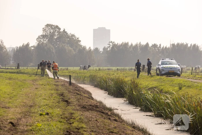Brandende barbecue-resten snel geblust