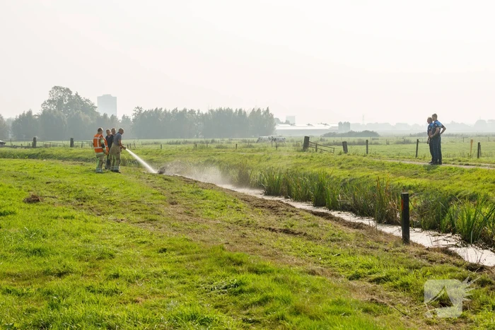 Brandende barbecue-resten snel geblust