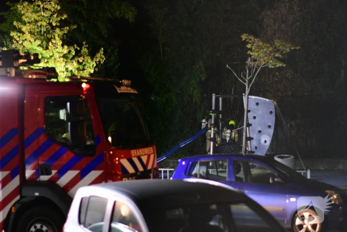 Brand bij speeltuin in Overschie