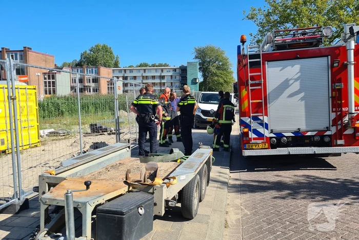 Gasleiding gesprongen op sloopterrein