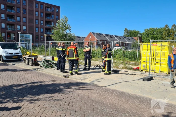 Gasleiding gesprongen op sloopterrein