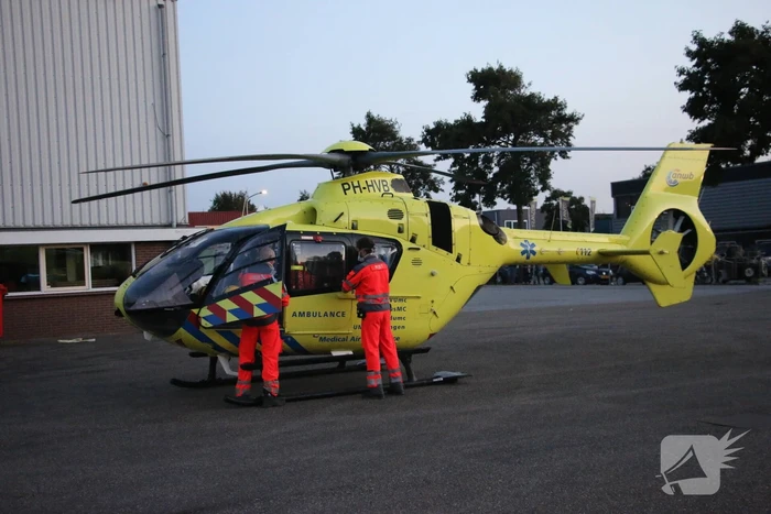 Traumahelikopter trekt veel bekijks