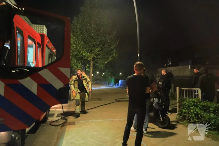 Papiercontainer verwoest door brand