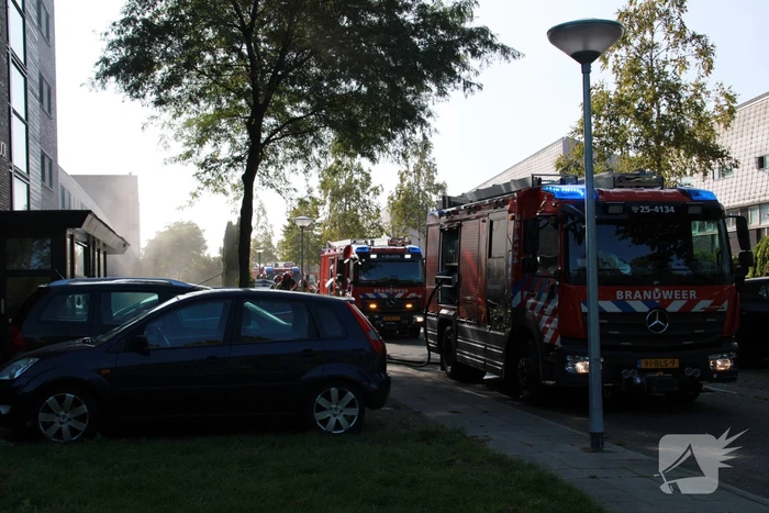 Flinke rookontwikkeling bij brand in kelder