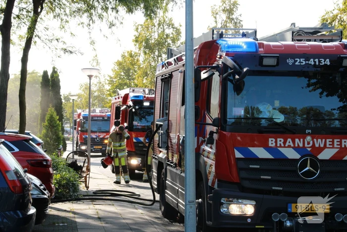 Flinke rookontwikkeling bij brand in kelder