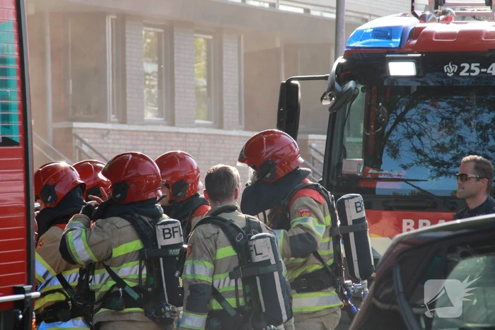 Flinke rookontwikkeling bij brand in kelder