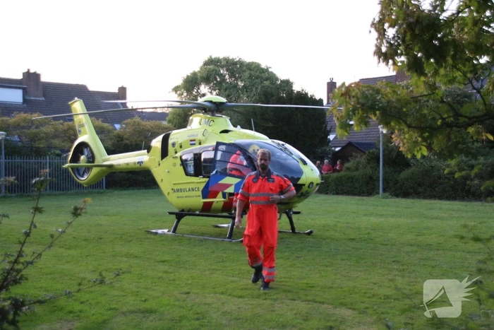 Traumahelikopter landt voor incident