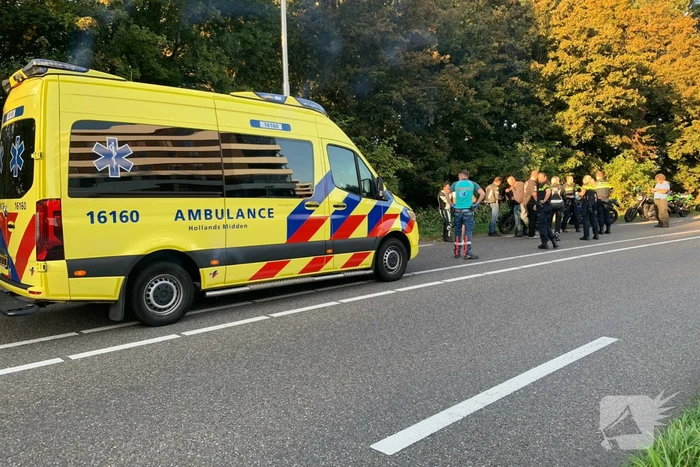 Motorrijder gewond na val