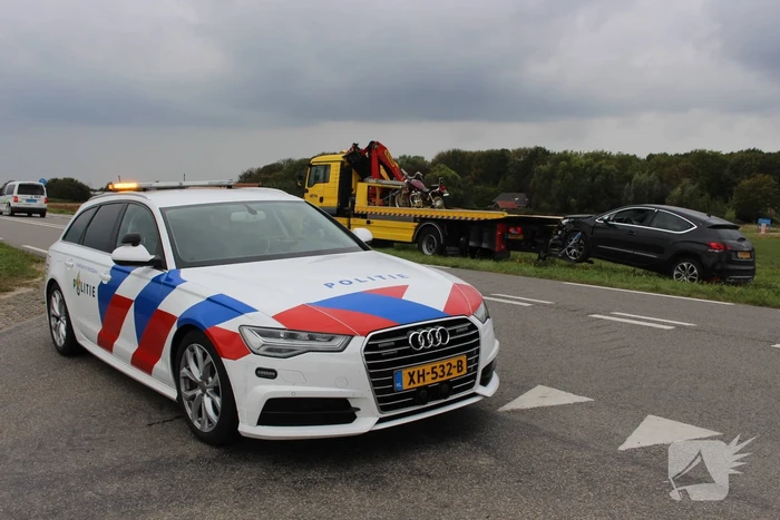 Motorrijder gewond bij aanrijding