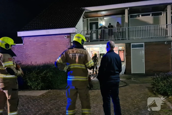 Fiets in brand bij woning