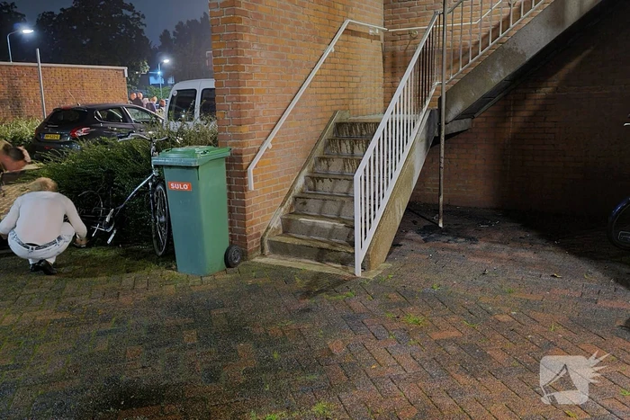 Fiets in brand bij woning