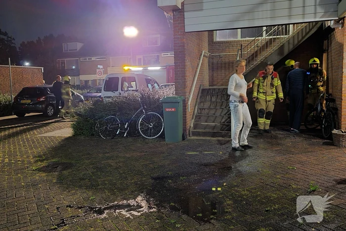 Fiets in brand bij woning