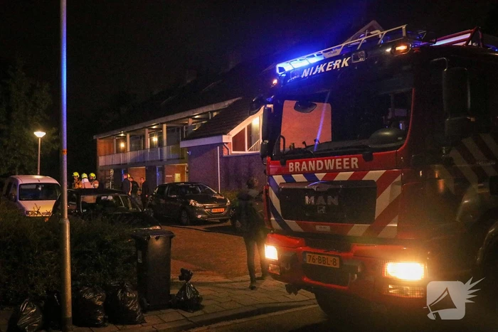Fiets in brand bij woning