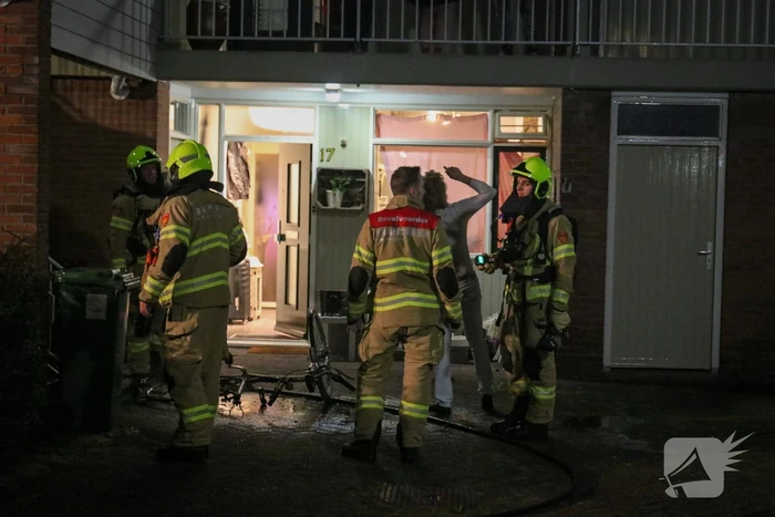 Fiets in brand bij woning