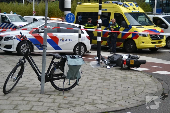 Twee gewonden bij ongeval tussen fiets en scooter