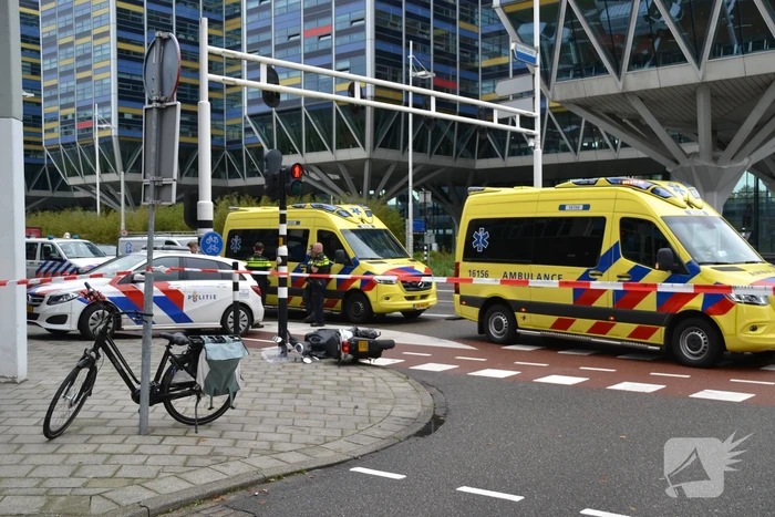 Twee gewonden bij ongeval tussen fiets en scooter