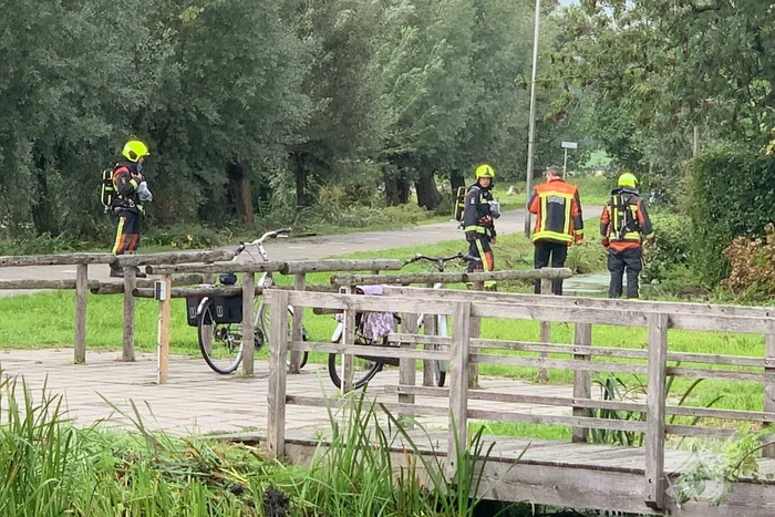 Gaslek aan slootkant ontstaan