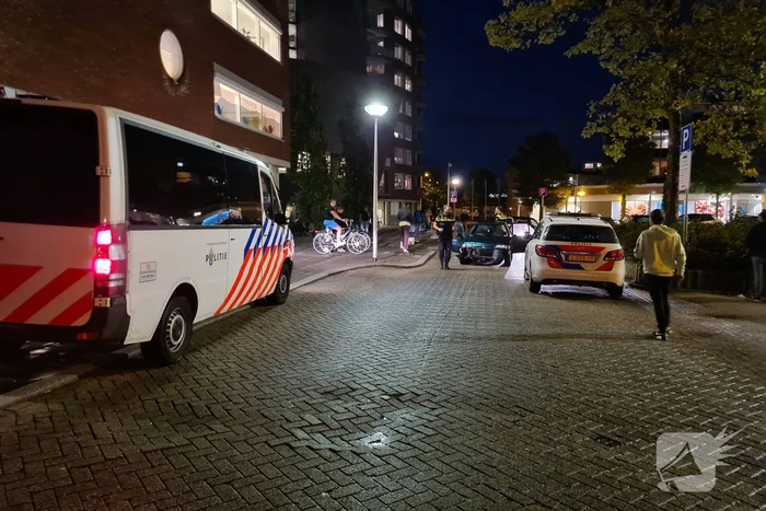 Automobilist ramt lantaarnpaal