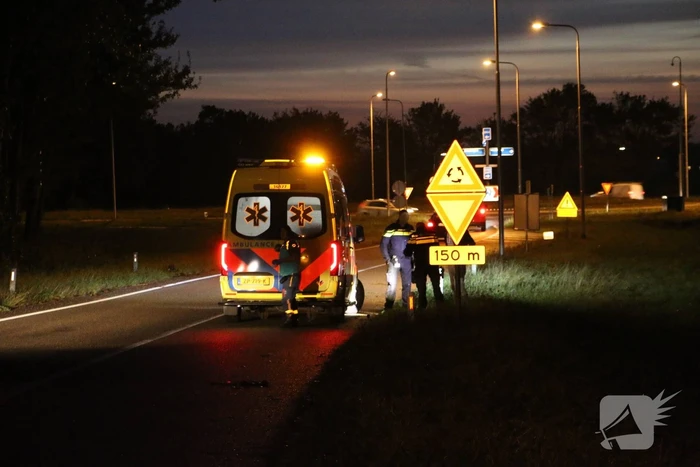 Auto belandt onderaan talud na schrikreactie