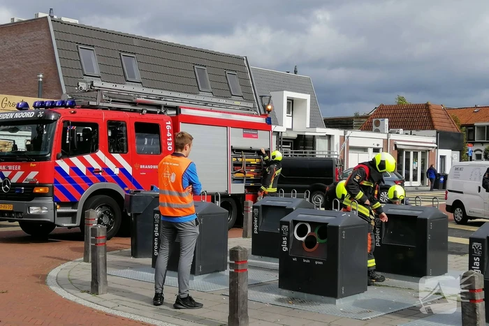 Brand in ondergrondse container