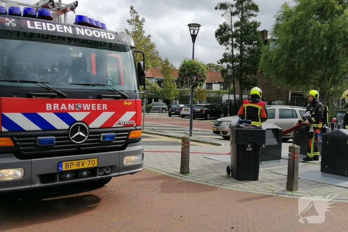 Brand in ondergrondse container