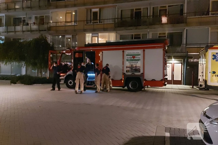 Over meerdere etages en gang flat rook na brand