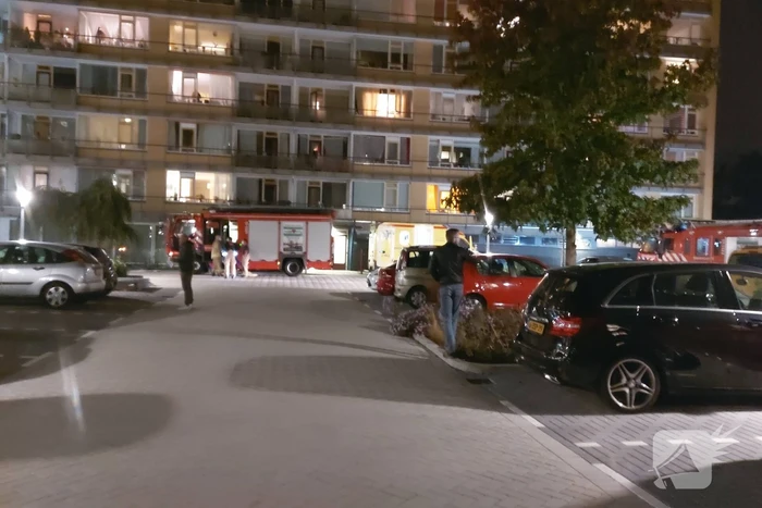Over meerdere etages en gang flat rook na brand