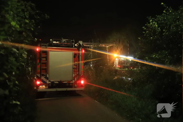 Grote brand in sauna bij woning