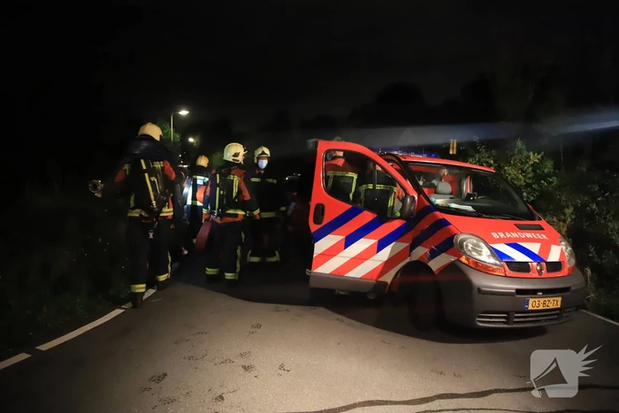 Grote brand in sauna bij woning
