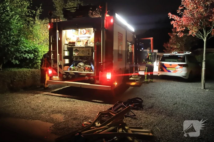 Grote brand in sauna bij woning