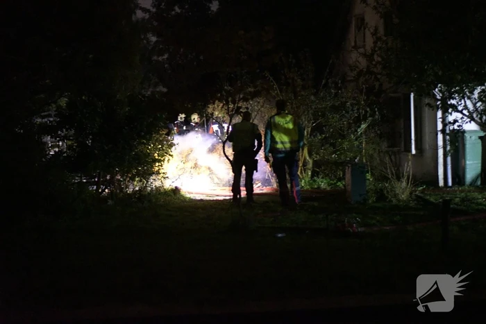 Grote brand in sauna bij woning