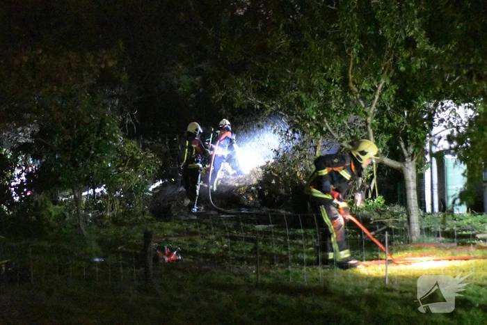 Grote brand in sauna bij woning
