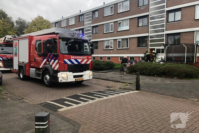 Brand in kelderbox van flat