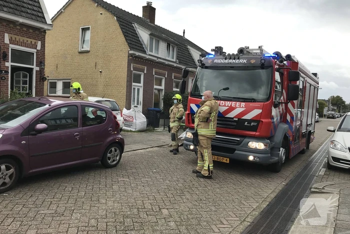 Teddybeer op zolder in brand