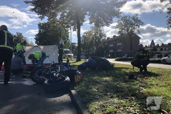 Ernstig ongeval tussen motor en motorscooter