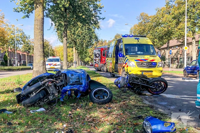 Ernstig ongeval tussen motor en motorscooter