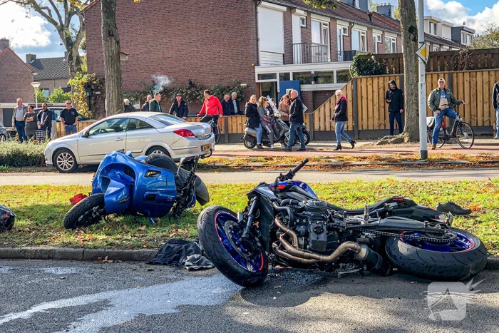 Ernstig ongeval tussen motor en motorscooter