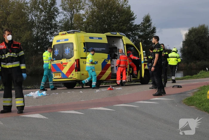 Traumahelikopter landt voor zwaar ongeval met wielrenner