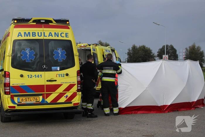 Traumahelikopter landt voor zwaar ongeval met wielrenner